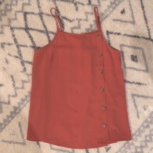 entro womens size small coral button tank